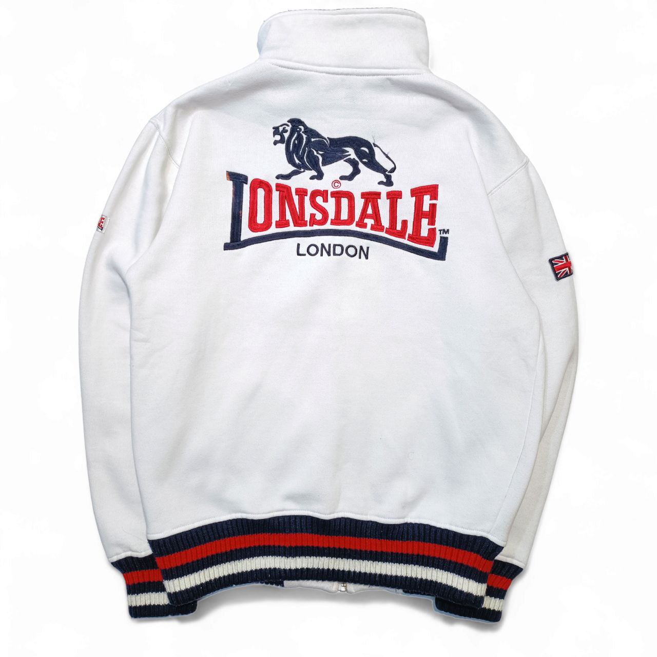 Lonsdale Felpa Zip Uomo Hoodie Vintage (S)