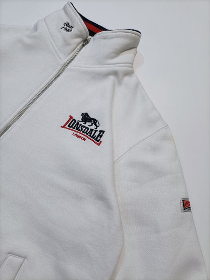 Lonsdale Felpa Zip Uomo Hoodie Vintage (S)