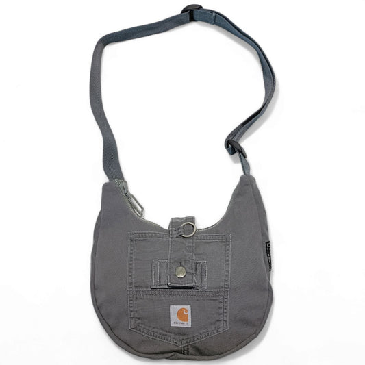 Only For Visionary People Borsa a Tracolla con Tasca Avanti Rework Carhartt Denim Bag