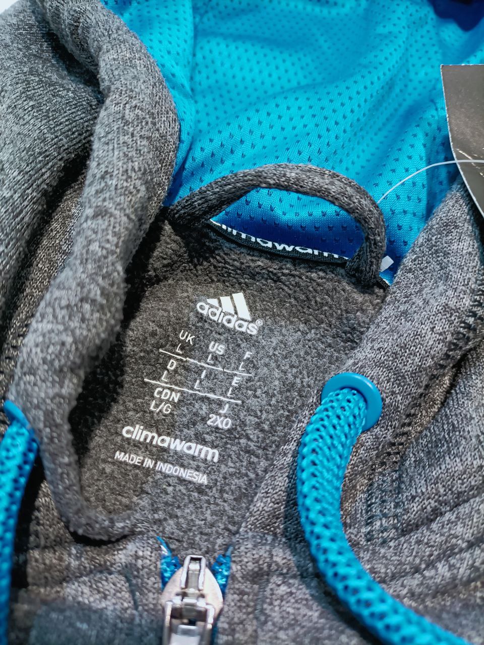 Adidas Felpa con Zip e Cappuccio Sweatshirt Uomo (L)