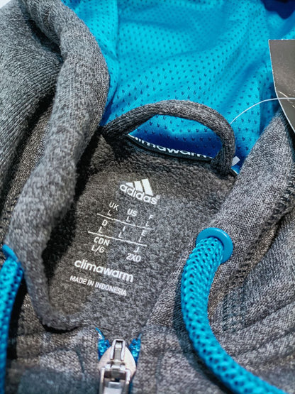 Adidas Felpa con Zip e Cappuccio Sweatshirt Uomo (L)