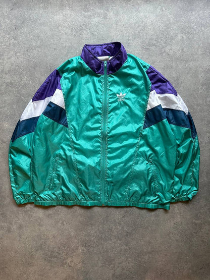 Adidas Track Top Logo Cucito Vintage Giacca Tuta Uomo/Donna (L)
