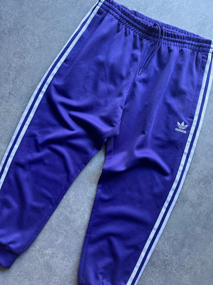 Adidas Track Pant Vintage Pantalone Tuta Logo Cucito Donna (L)