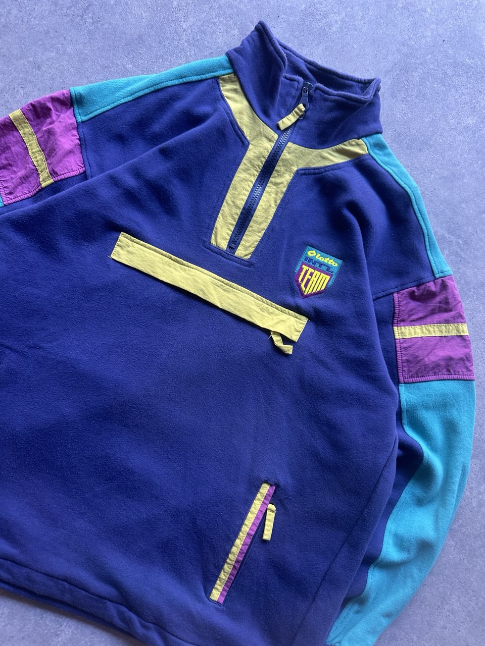 Lotto Felpa con Tascone Vintage Sweatshirt anni 80 Uomo/Donna (M)