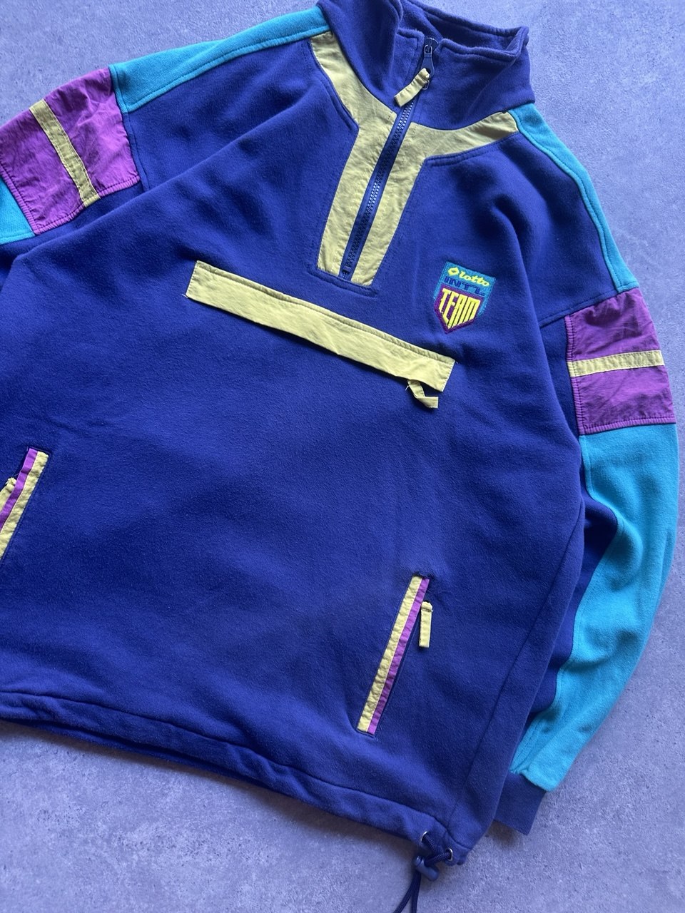 Lotto Felpa con Tascone Vintage Sweatshirt anni 80 Uomo/Donna (M)