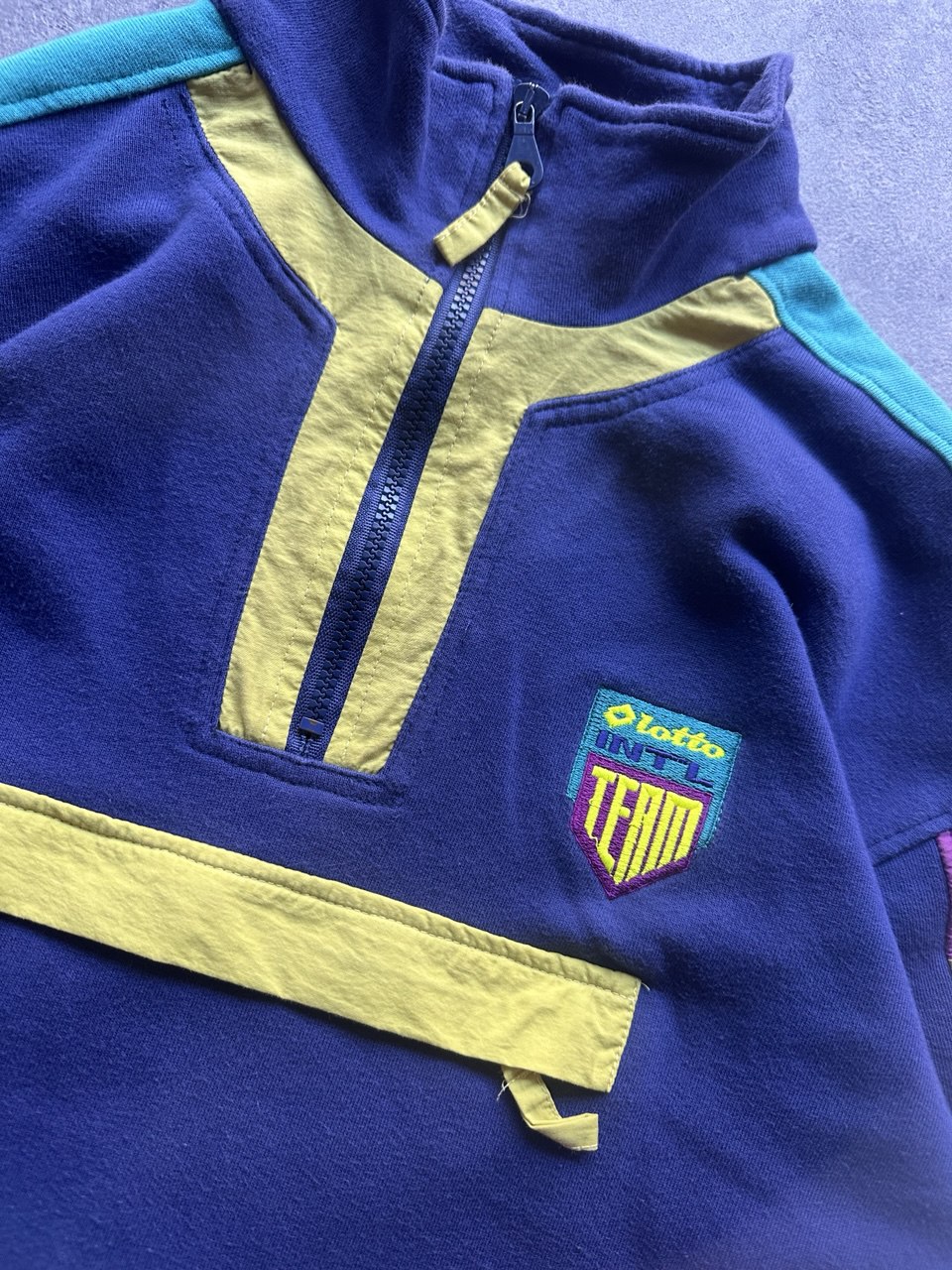 Lotto Felpa con Tascone Vintage Sweatshirt anni 80 Uomo/Donna (M)