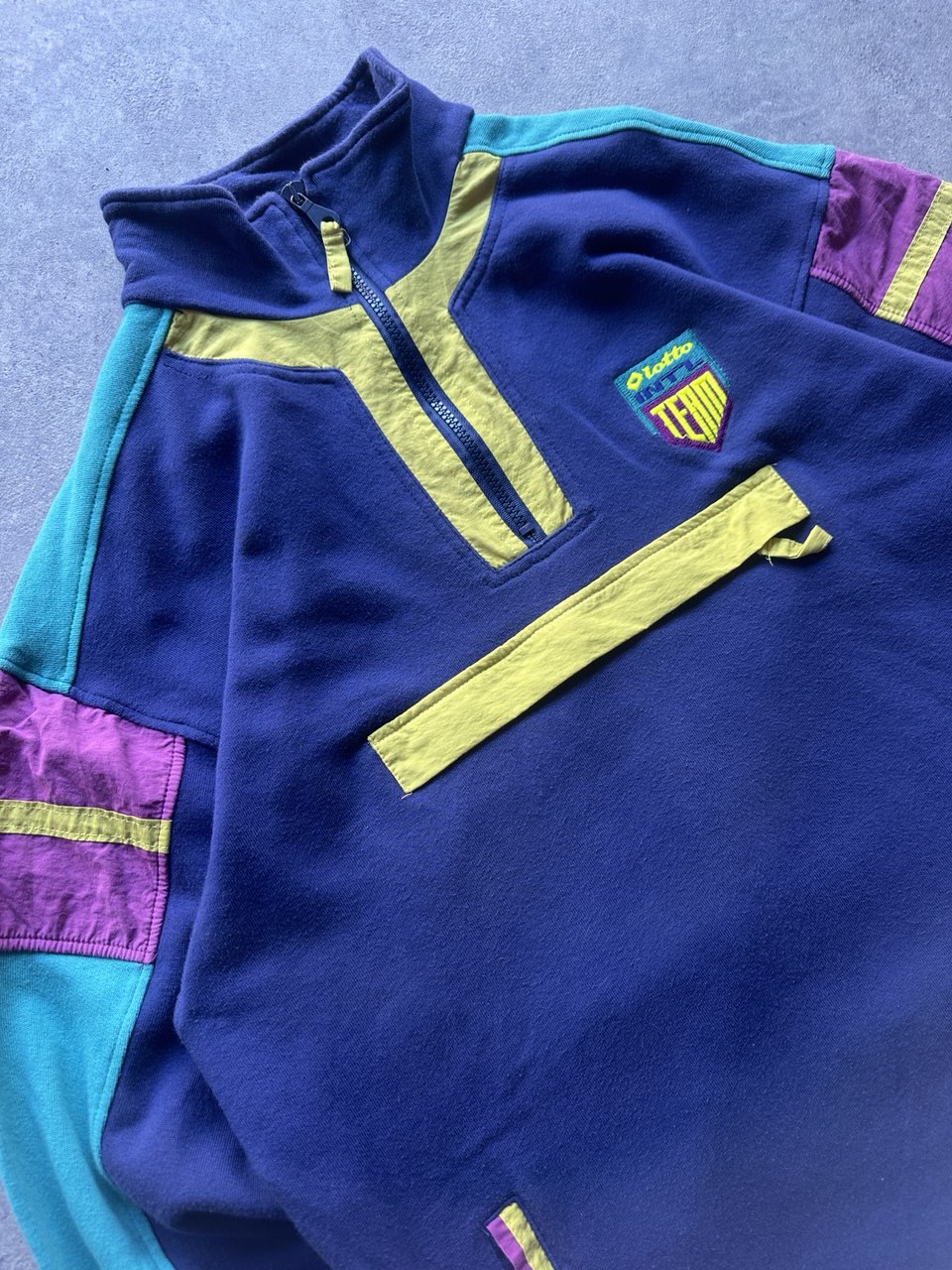 Lotto Felpa con Tascone Vintage Sweatshirt anni 80 Uomo/Donna (M)