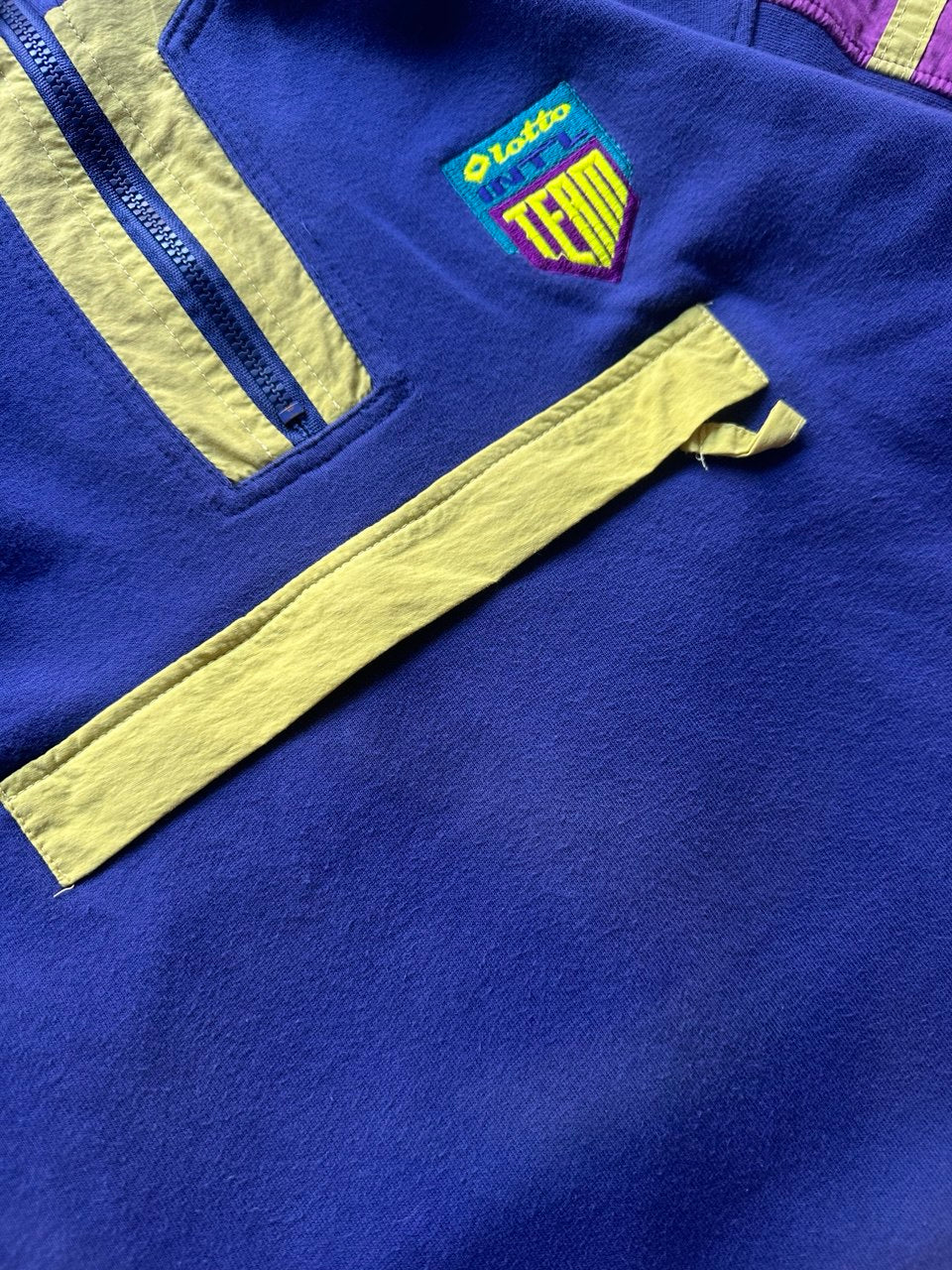 Lotto Felpa con Tascone Vintage Sweatshirt anni 80 Uomo/Donna (M)