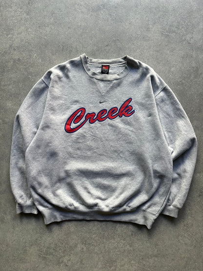 Nike Felpa Anni 90 Vintage Hoodie USA Logo Stampato Uomo (XL)