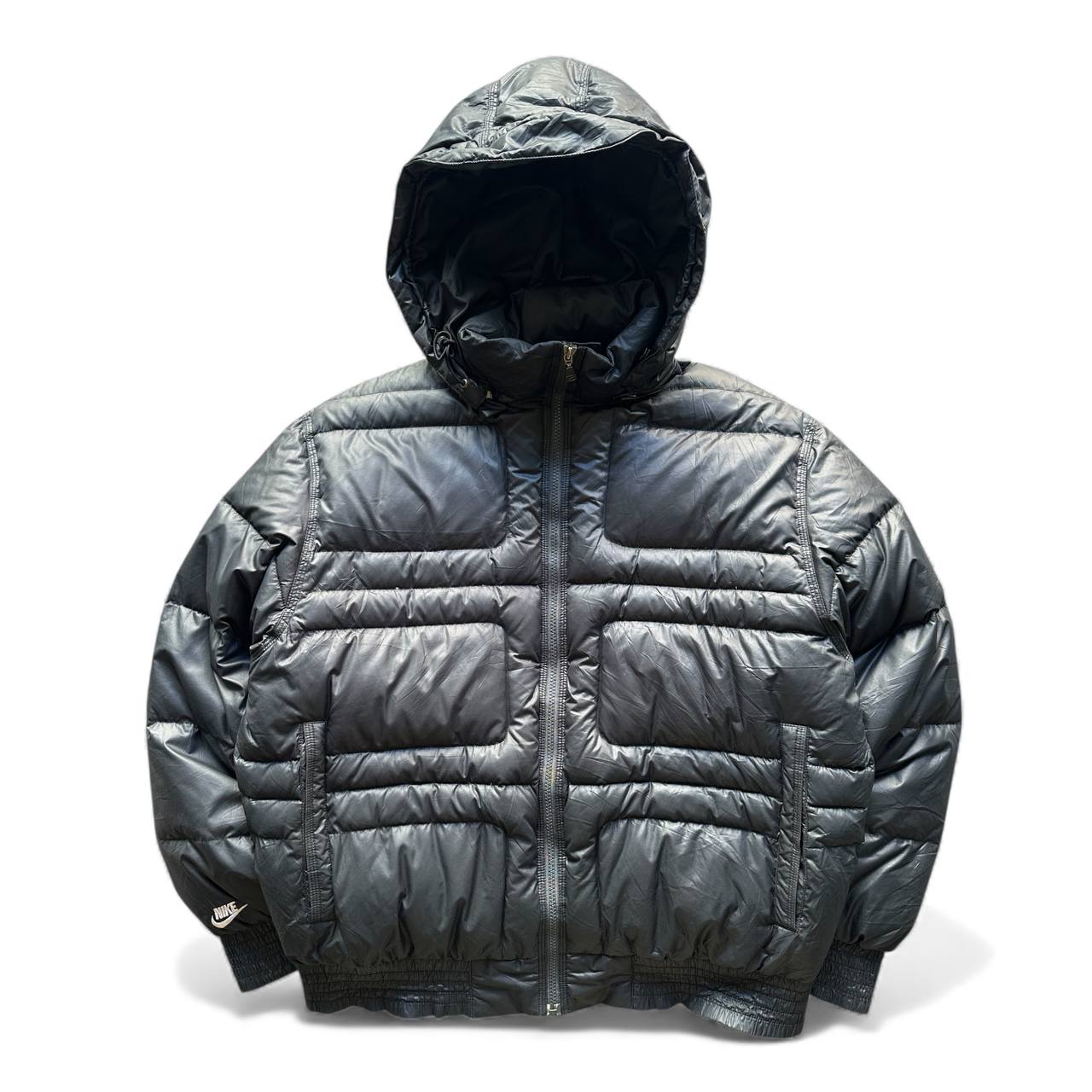 Nike Giubbino Bomber Cappuccio Vintage YK2 Jacket Uomo/Donna (L)