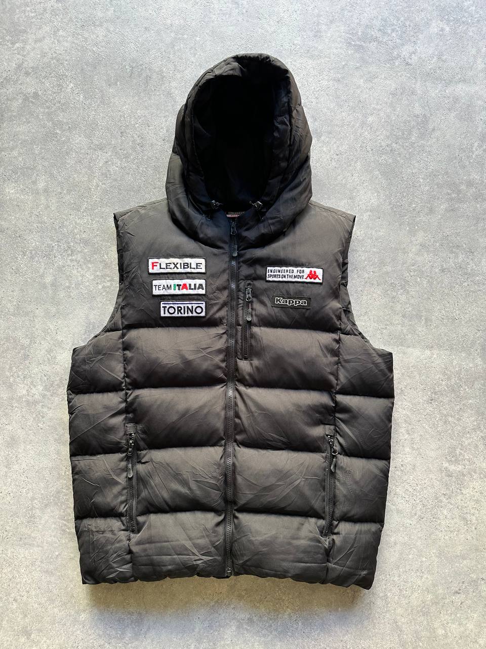 Kappa Smanicato Bomber Cappuccio Gilet Uomo (2XL)