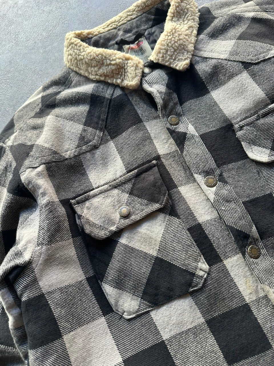 Dickies Giacca Imbottita con Bottoni e Colletto Vintage USA Jacket Uomo (M)