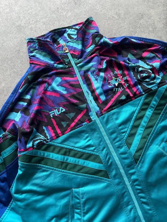 Fila Track-Top Vintage Crazy Jacket Team Sky Giacca Tuta Uomo/Donna (XL)