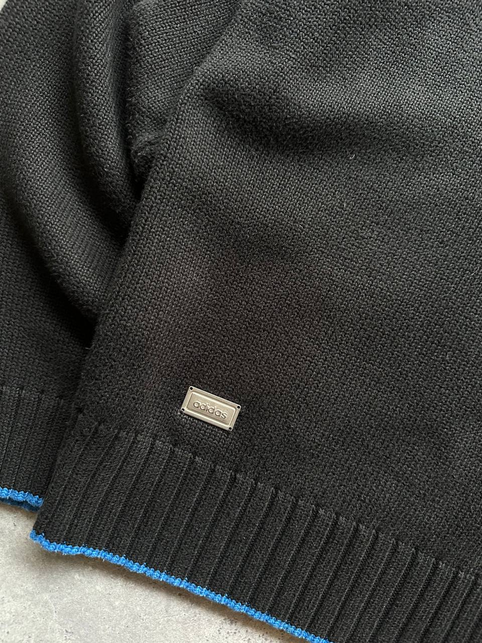 Adidas Maglione con Zip Vintage Logo Ricamato Sweater Uomo (M)