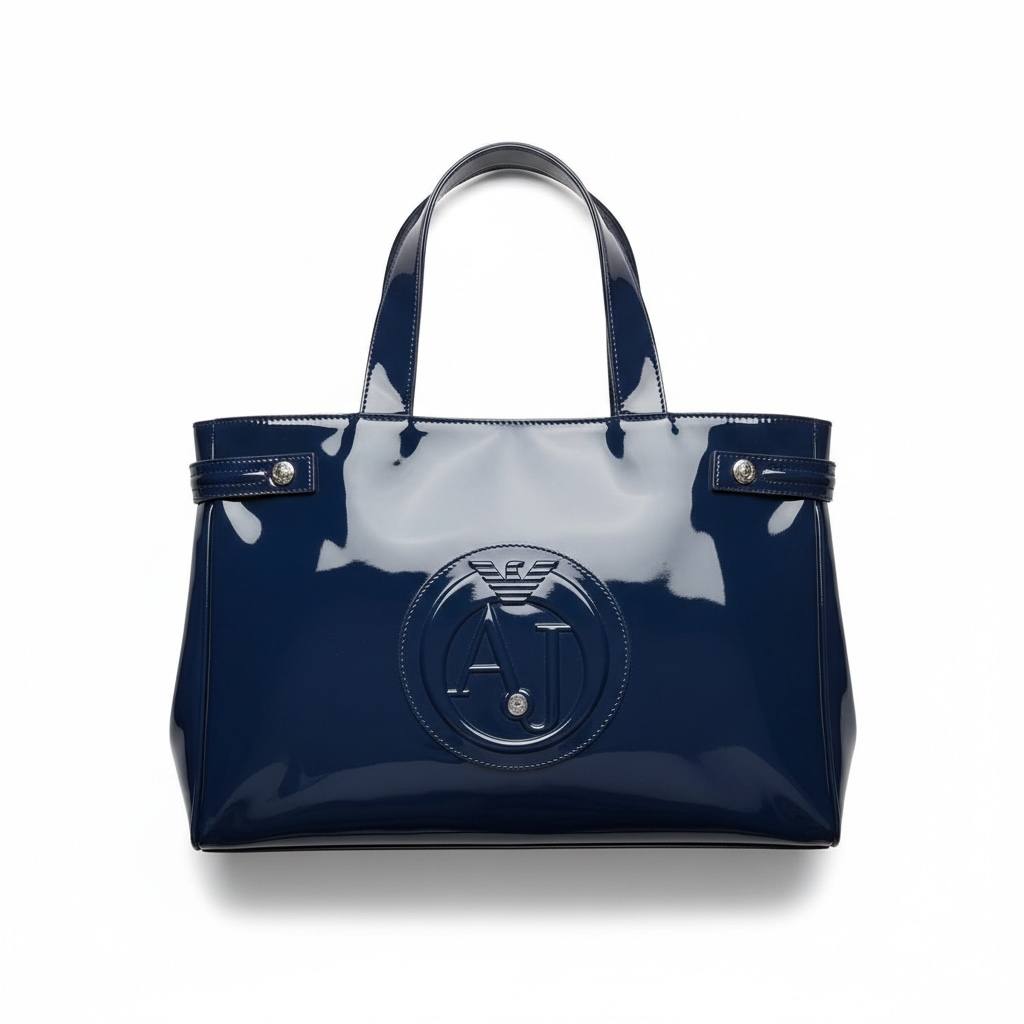 Armani Jeans Borsa Tote in Vernice a Mano Bag Donna (Taglia unica)