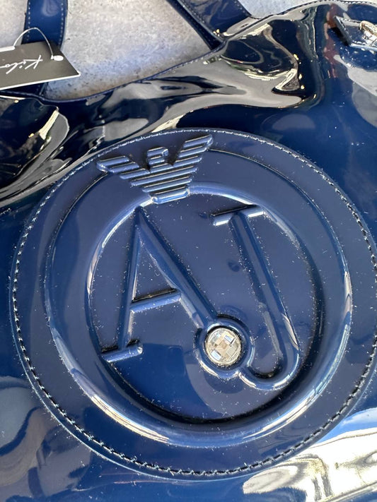 Armani Jeans Borsa Tote in Vernice a Mano Bag Donna (Taglia unica)