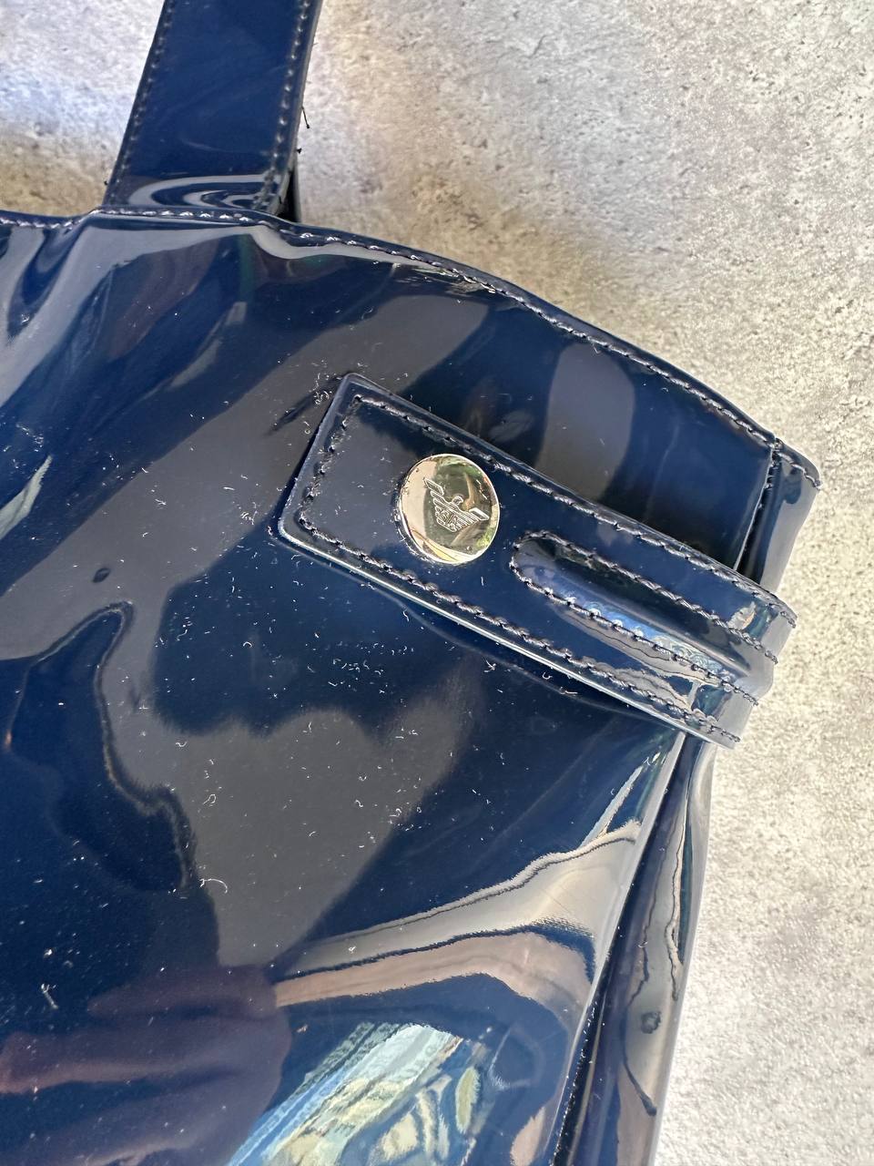 Armani Jeans Borsa Tote in Vernice a Mano Bag Donna (Taglia unica)