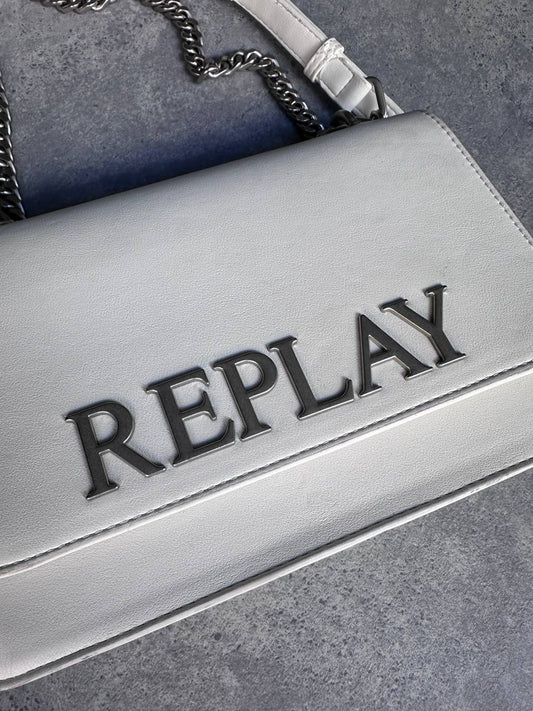 Replay Borsetta a Tracolla Rigida con Catenina Bag Donna (Regolabile)