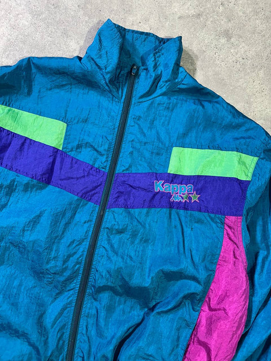 Kappa Giacca Tuta Vintage Track-Top anni '80 Uomo/Donna (M)