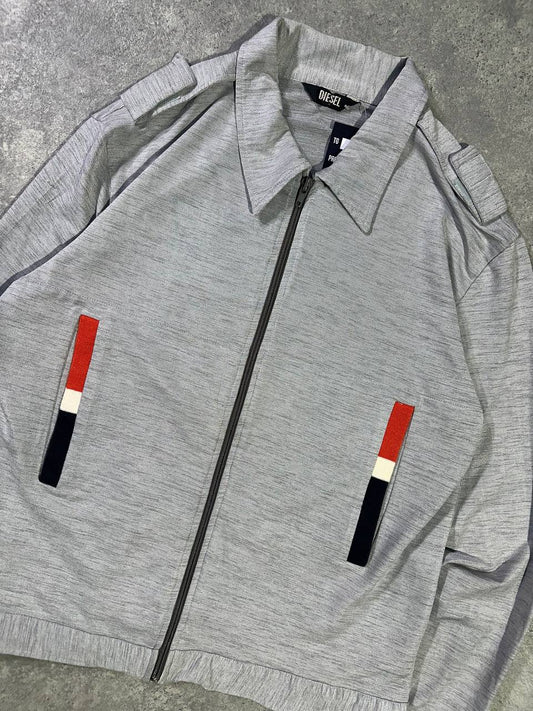 Diesel Felpa Zip Colletto Leggera Y2K Sweatshirt Uomo (S)