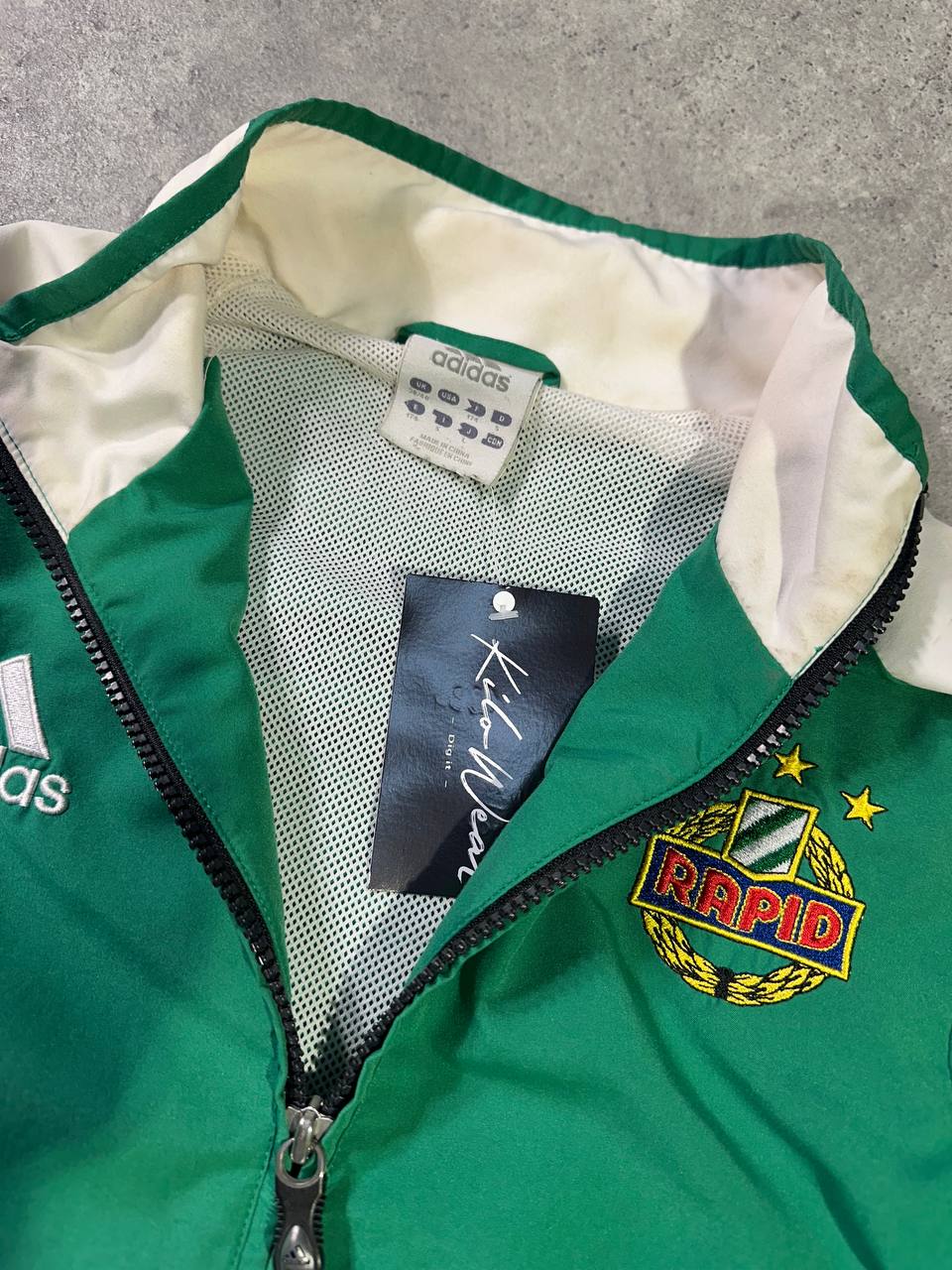 Adidas Giacca Tuta Logo Ricamato Vintage Rapid Vienna Track-Top Uomo (L)