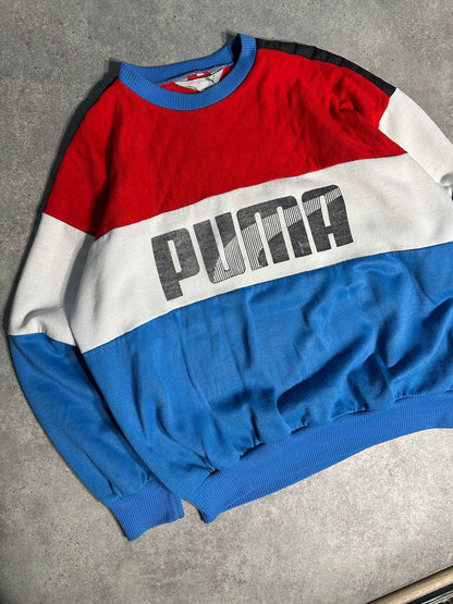 Puma Felpa Girocollo Vintage Big Logo Sweatshirt USA Uomo (M)