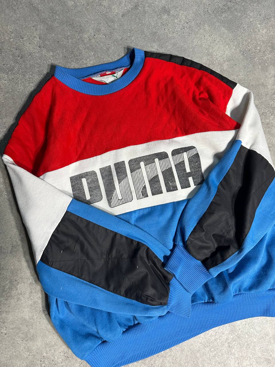 Puma Felpa Girocollo Vintage Big Logo Sweatshirt USA Uomo (M)