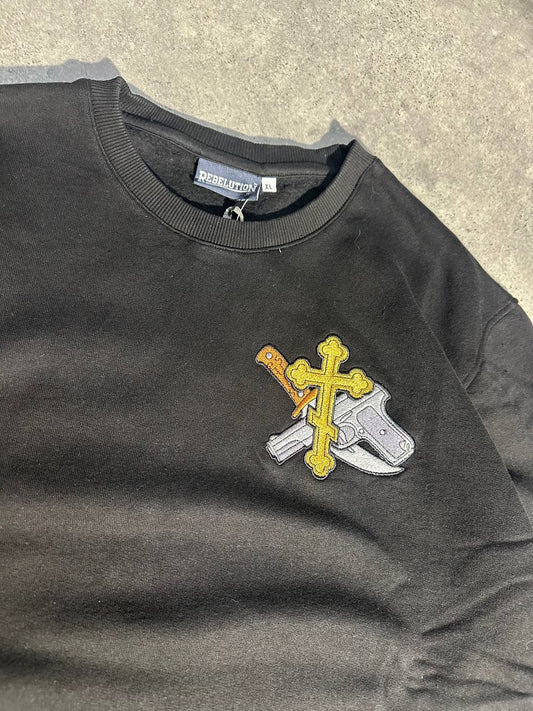 Rebelution Felpa Girocollo Logo Ricamato Sweatshirt Uomo (XL)