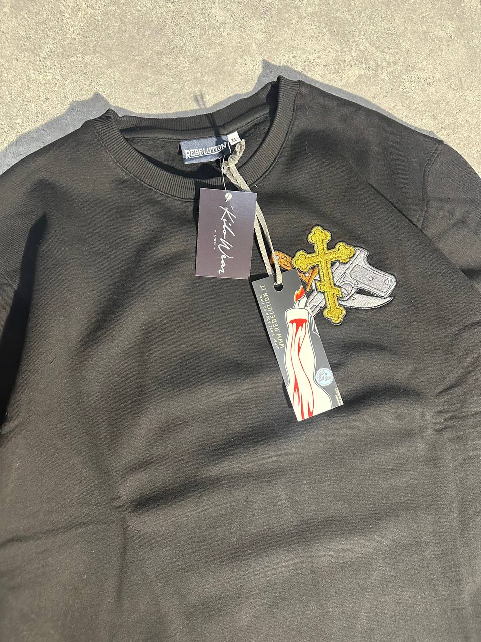 Rebelution Felpa Girocollo Logo Ricamato Sweatshirt Uomo (XL)