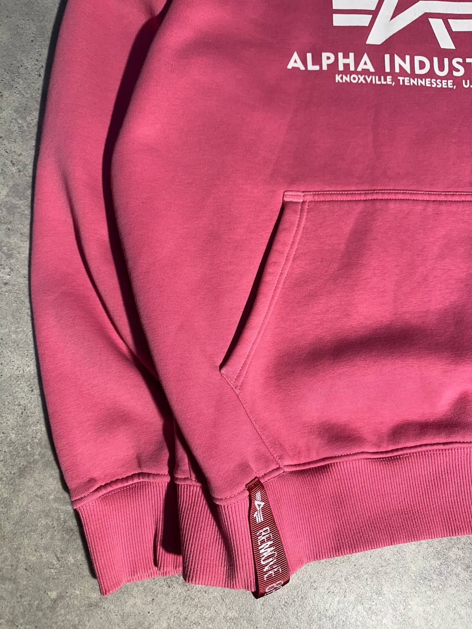 Alpha Industies Felpa con Cappuccio Stampa Hoodie Uomo/Donna (L)