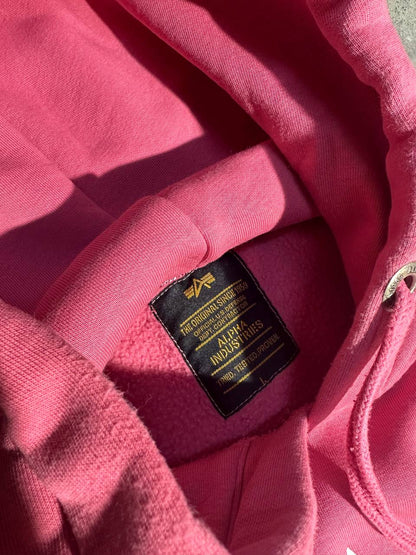 Alpha Industies Felpa con Cappuccio Stampa Hoodie Uomo/Donna (L)