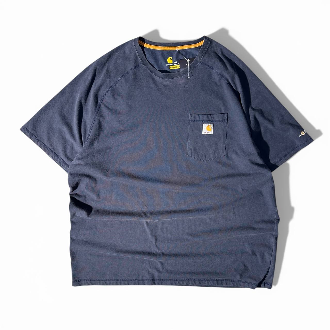 Carhartt T-shirt con Taschino e logo Ricamato e stampa manica USA Uomo (2XL)