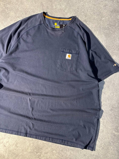 Carhartt T-shirt con Taschino e logo Ricamato e stampa manica USA Uomo (2XL)