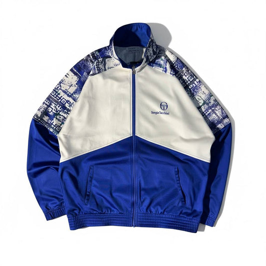 Sergio Tacchini Track-Top Giacca Tuta Vintage Logo Cucito Uomo (L)