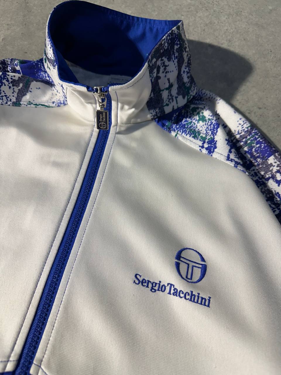 Sergio Tacchini Track-Top Giacca Tuta Vintage Logo Cucito Uomo (L)