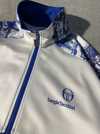 Sergio Tacchini Track-Top Giacca Tuta Vintage Logo Cucito Uomo (L)