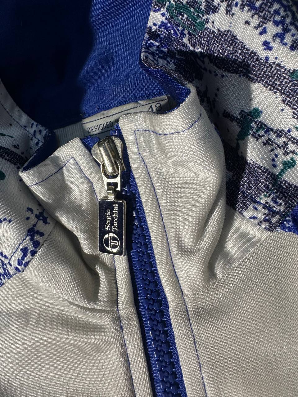 Sergio Tacchini Track-Top Giacca Tuta Vintage Logo Cucito Uomo (L)