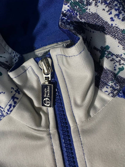 Sergio Tacchini Track-Top Giacca Tuta Vintage Logo Cucito Uomo (L)