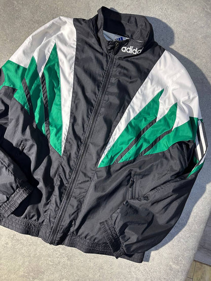 Adidas Track-Top Vintage Logo Ricamato Giacca Tuta Uomo (XL)