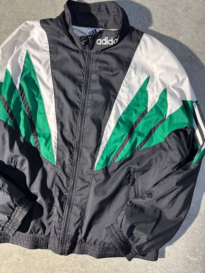 Adidas Track-Top Vintage Logo Ricamato Giacca Tuta Uomo (XL)