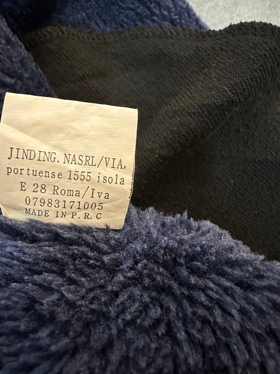 Stone Island Navy Fleece Hoodie Vintage Extxa Label Felpa Zip Uomo (M)