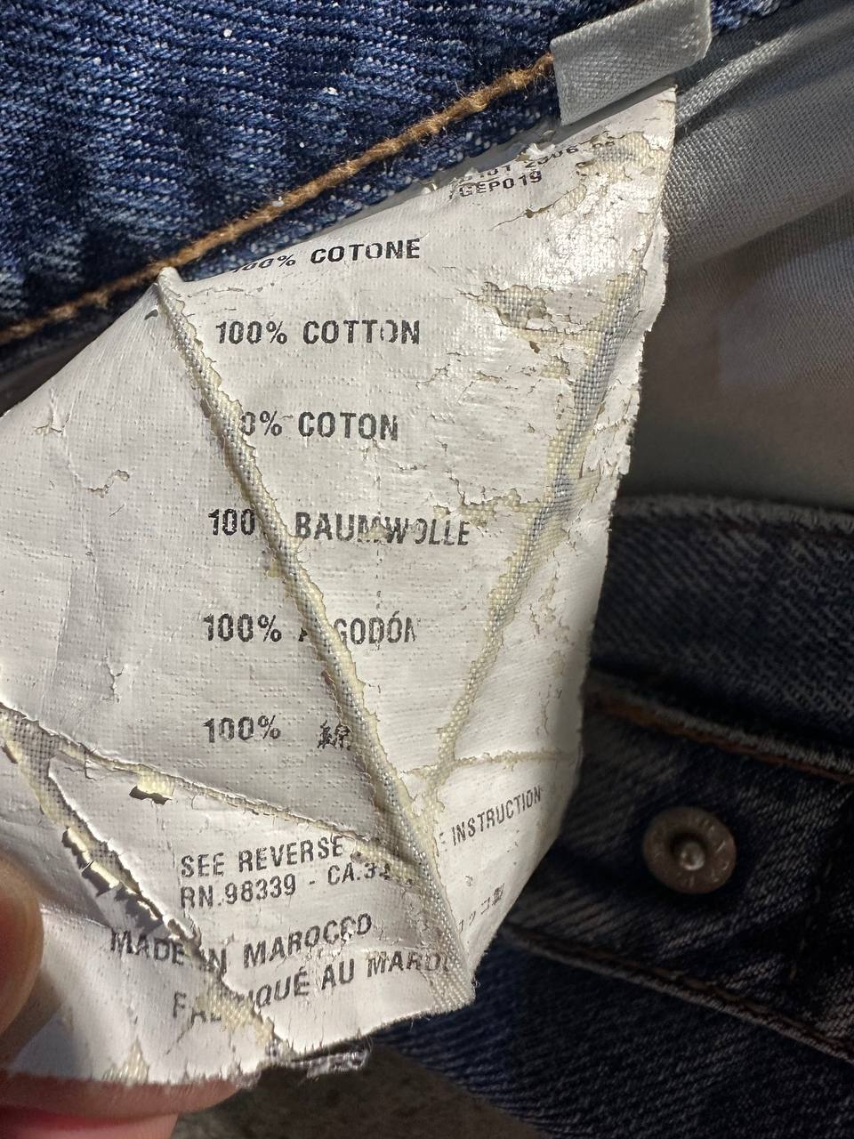 Prada Straight Fit Jeans Denim Anni 2000 Vintage Uomo (46 IT)