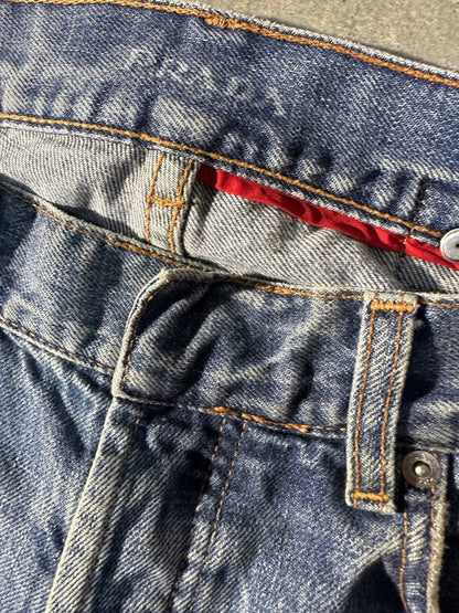 Prada Straight Fit Jeans Denim Anni 2000 Vintage Uomo (46 IT)