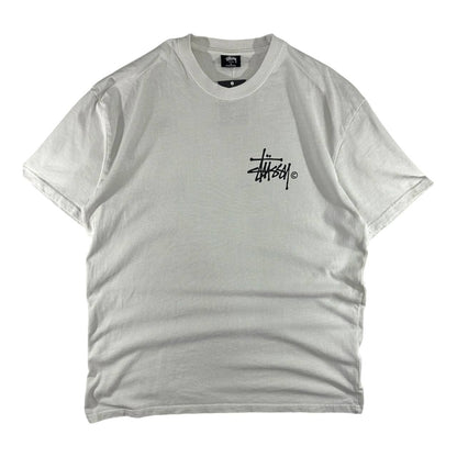 Stussy T-shirt Basic White tee Big Logo Uomo (XL)