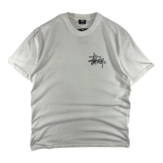 Stussy T-shirt Basic White tee Big Logo Uomo (XL)