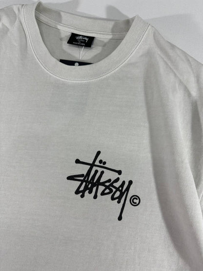 Stussy T-shirt Basic White tee Big Logo Uomo (XL)