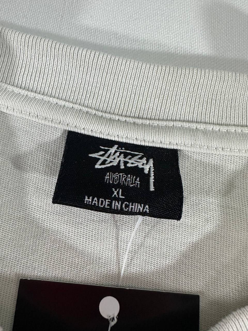 Stussy T-shirt Basic White tee Big Logo Uomo (XL)