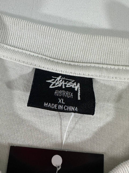 Stussy T-shirt Basic White tee Big Logo Uomo (XL)