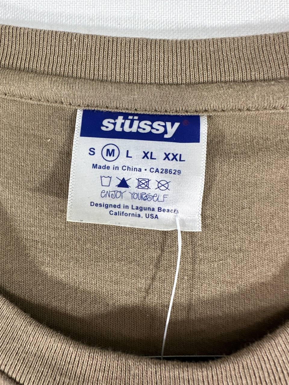 Stüssy Beige T-Shirt With 2006-2017 Label Vintage California USA Uomo (M)