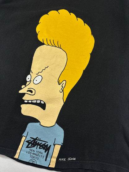 Stussy T-shirt VTG Graphic Beavis And Butt-Head MTV Big Logo USA Uomo (XL)